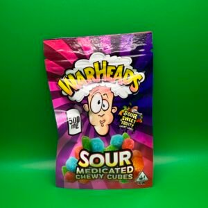 Warheads Sour Medicated Chewy Tubes 500MG